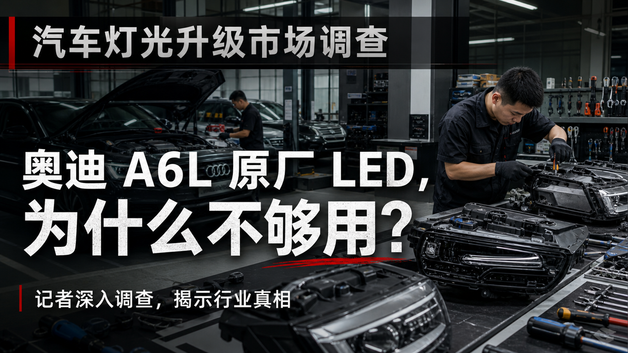 "灯厂"原厂LED也不够用？奥迪A6L激光透镜升级市场调查